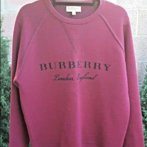 Burberry London England Long Sleeve Sweater Maroon